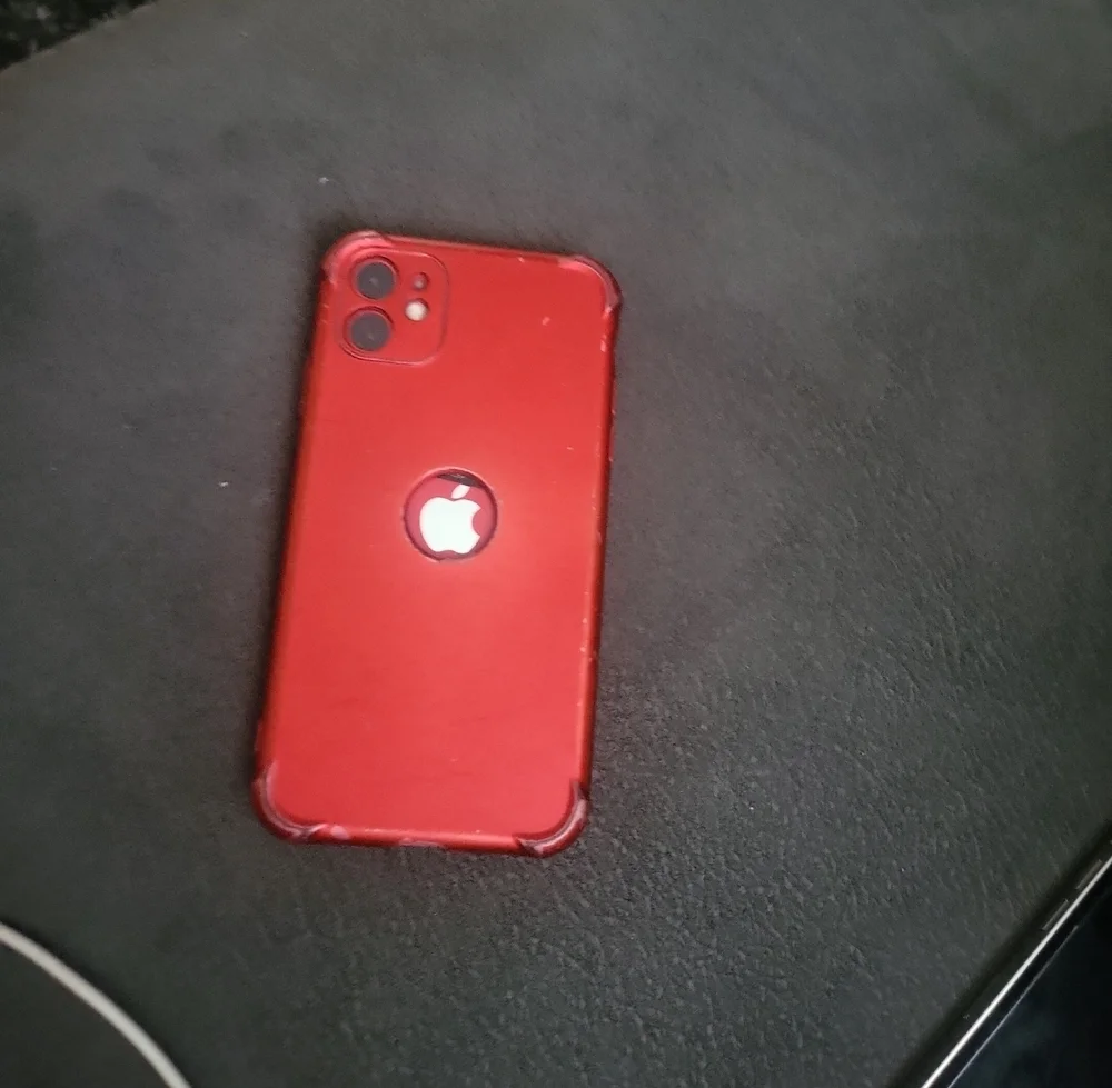 Apple iPhone with Bold Red Case